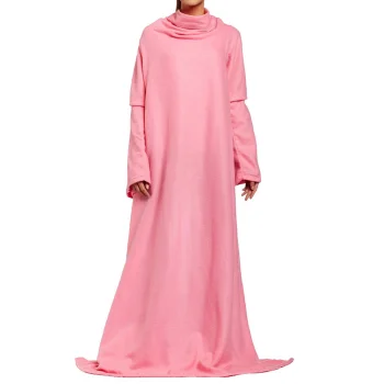 Snuggie Fleece Blanket with Sleeves, Pink