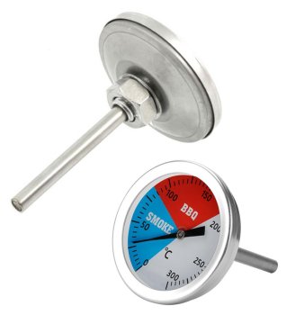 Smoker Grill Thermometer 2-in-1 Analog BBQ Temperature Gauge 0-300°C