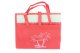 Waterproof beach mat with inflatable pillow, red