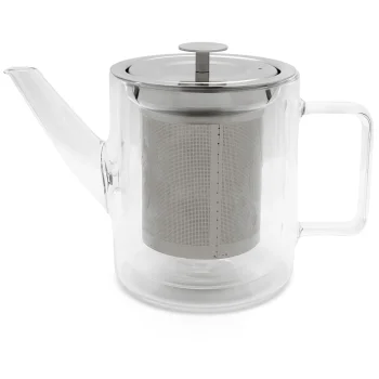 Bredemeijer San Remo 165024 double-walled glass teapot with filter, 1.0L