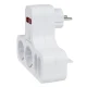 Maclean MCE224G 4-Way Socket Adapter with Switch, Schuko, White