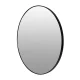 Modernhome Round Wall Mirror 60 cm Black Aluminum Frame