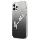 Guess iPhone 12 Pro Max Case Glitter Gradient Script, Black