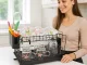Two-Tier Dish Drying Rack with Drip Tray, Black