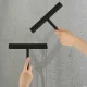 Silicone Window and Shower Squeegee with Holder, Grey
