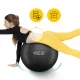 4FIZJO Reh Ball Inflatable Gymnastic Ball 65 cm with Pump, Black
