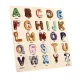 Bakalu Wild Animals Alphabet Wooden Puzzle for English Learning