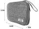 Travel Electronics Organizer Bag for Cables and Chargers, Grey