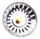 Steel Kitchen Sink Strainer Plug 77 mm, Silver