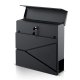 Humberg HM-862 Lockable Wall Mount Mailbox with Newspaper Holder, Anthracite