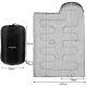 Trizand 21084 2-in-1 Camping Sleeping Bag, Black/Grey