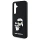 Karl Lagerfeld Samsung Galaxy S24 FE Case 3D Rubber Karl&Choupette, Black