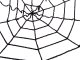 Halloween Decoration Black Spider Web, 90x90 cm