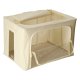 Storage Organizer Box with Frame for Bedding and Clothes, 100L, Cream