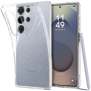 Spigen Liquid Crystal Case for Samsung Galaxy S25 Ultra, Clear Glitter