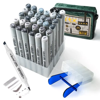 Double-sided Marker Pens ARRTX Oros, 32 Colours, Grey Tone