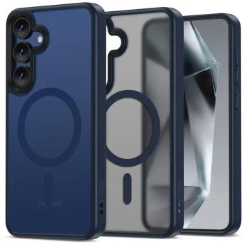 Tech-Protect MagMat MagSafe Case for Samsung Galaxy S25 Clear Blue