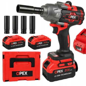 Opex Tools OPX28039 Brushless Impact Wrench 1000Nm 21V 2x3.0Ah