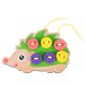 Wooden Hedgehog Button Sewing Educational Kit