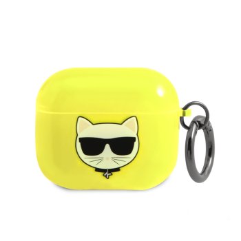 Karl Lagerfeld AirPods 3 Case Choupette Head, Yellow