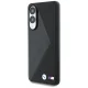 BMW Samsung Galaxy S25 Edge Case Leather Oversized Stripes MagSafe, Black