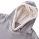 Oversized Hoodie Blanket Poncho with Hood and Side Pockets