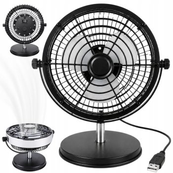 Desk Fan with USB-C Power, Black
