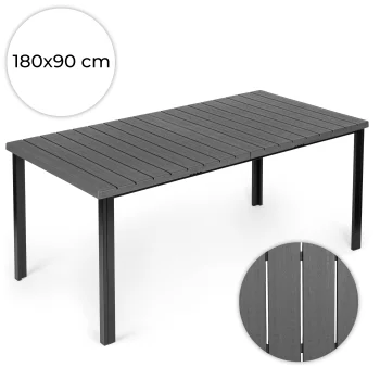 MultiGarden Garden Table 180x90 cm for 8 Persons, Grey