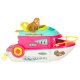 Foldable Doll Party Yacht Playset with Doll and Surfboard