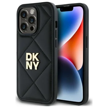 DKNY iPhone 14 Pro Case Quilted Stack Logo, Black