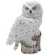 Solar LED garden lamp in owl shape, white
