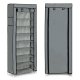 ModernHome Fabric Wardrobe Portable Closet with 9 Shelves for Clothes and Shoes