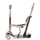 Ricokids Todi 3-in-1 kids three-wheel scooter with LED wheels, beige