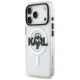 Karl Lagerfeld IML Karl Sketch Logo MagSafe Case for iPhone 17 Pro, Transparent