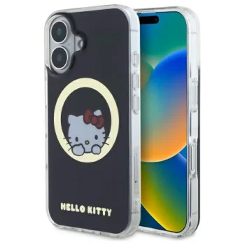 Hello Kitty iPhone 16 Case IML Sweet Kitty MagSafe, Black
