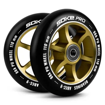 Soke Scooter Wheels 110 mm Gold, 2 Pack