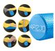 4FIZJO PENTAGRAM Masāžas Jogas Fitnesa Pilates EVA Putu Rullis 45cm, Zils | Massage Fitnes Pilates Foam Grid Roller