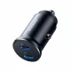 Joyroom JR-CCN06 30W Metal Mini Car Charger 2x USB-C, Black