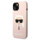 Karl Lagerfeld Silicone Karl\'s Head Case for iPhone 14 Plus, Pink