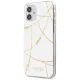 Guess iPhone 12 mini Case Gold Chain Collection, White