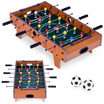 Ecotoys Wooden Mini Table Football for Kids, 69x35.5 cm