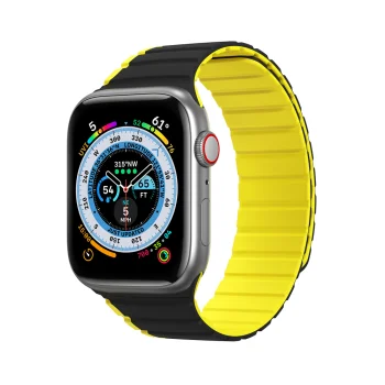Magnetic Strap for Apple Watch 41 / 40 / 38 mm Dux Ducis LD Version, Black and Yellow