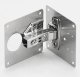 Universal hinge repair plate, stainless steel, 90x90 mm, silver
