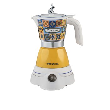 Ariete 1358PO Moka Positano Electric Coffee Maker, White