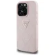 Guess Hot Stamp 4G Pattern Triangle Metal Logo iPhone 16 Pro Max Case - Pink