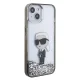 Karl Lagerfeld iPhone 15 Case Liquid Glitter Ikonik, Transparent