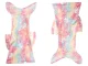 Glow in the Dark Mermaid Tail Blanket for Girls, Soft Fleece Wearable Sleeping Bag, Rainbow