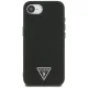 Guess Grained Triangle MagSafe Case for iPhone 16e Black