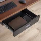 Maclean MC-461 Under-Desk Drawer with Lock, Black