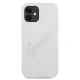 Guess iPhone 12 mini Case Silicone Vintage Script, Cream